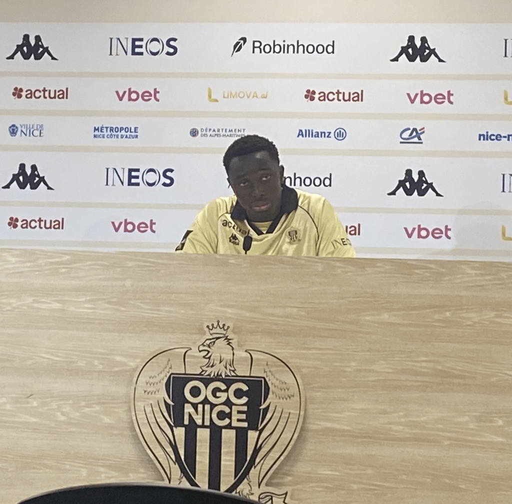 Antoine Mendy at a press conference before Le Mans.