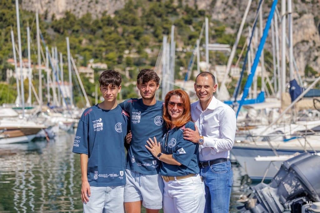 Nathan Mesiano, his little brother, his mother, and his patron