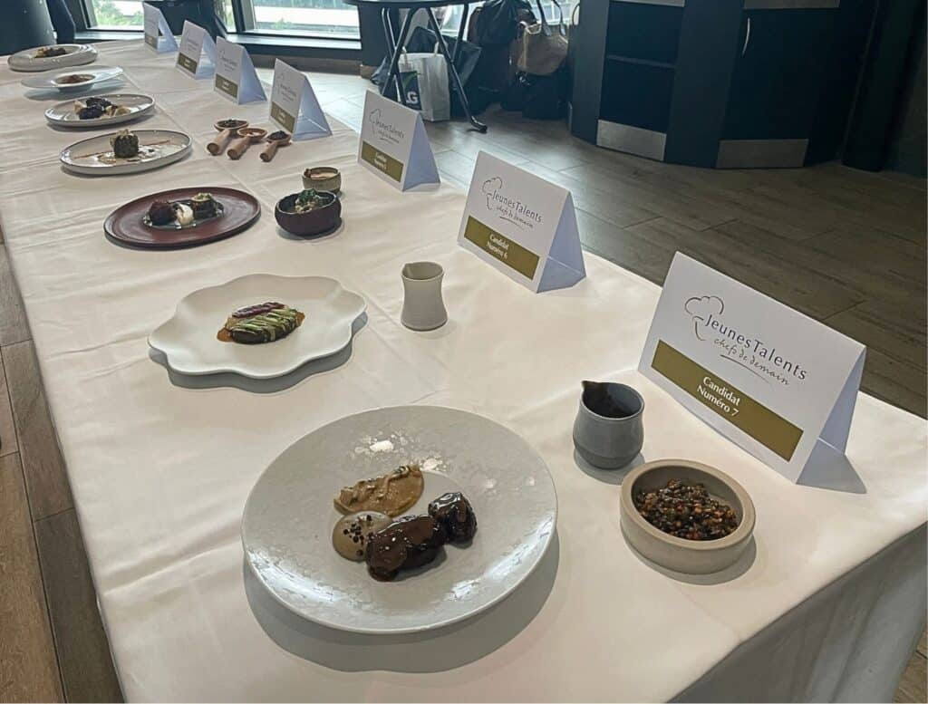 The dishes presented by the candidates during the Young Talented Chefs of Tomorrow competition
