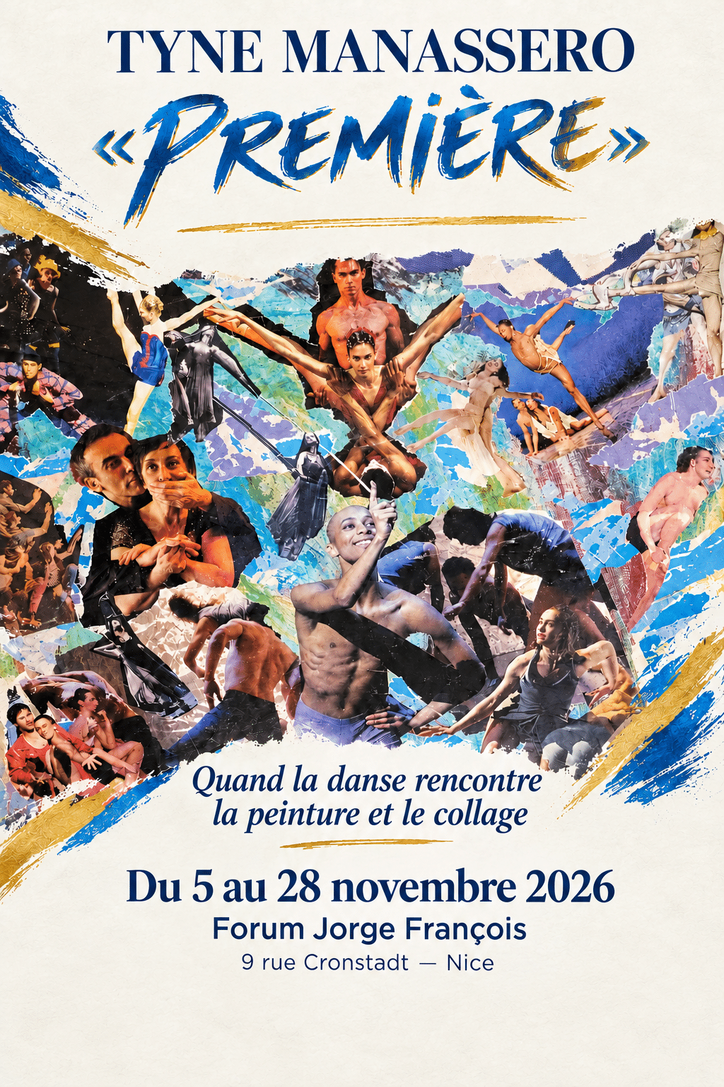 Exhibition poster for Tyne Manassero's First at Nice, November 2026